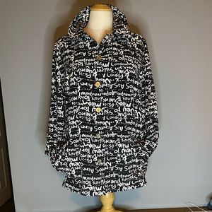 Woman’s gently worn black and white dress jacket.